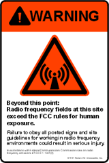 WARNING RF sign