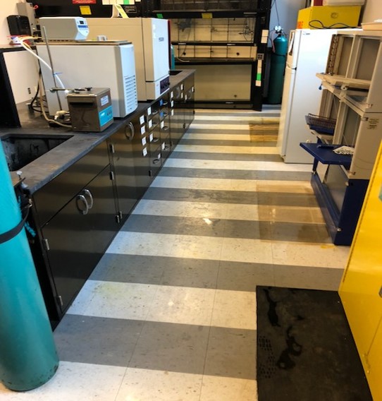 lab with cleaner floor