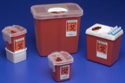 red sharps containers